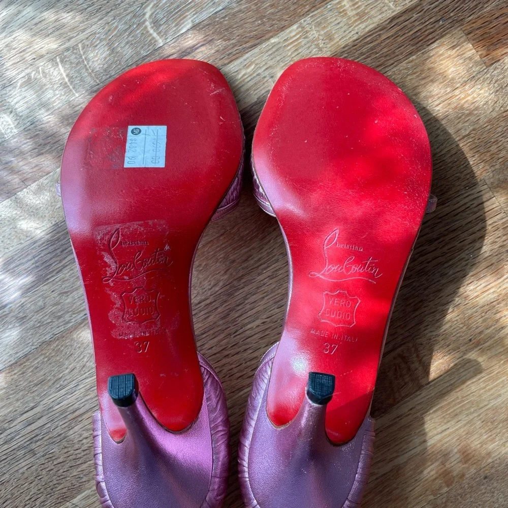 Pink Christian Louboutin sandals never worn 37 - Picture 5 of 6